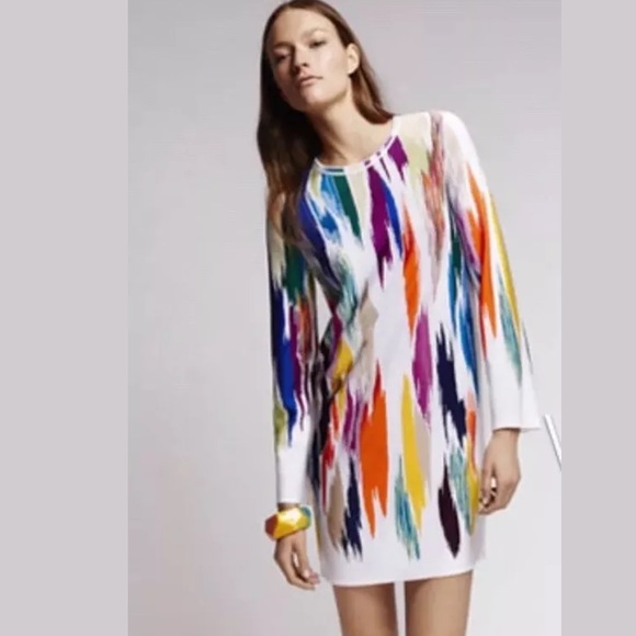 Missoni Painted Intarsia Knit Shift Dress - Picture 2 of 8